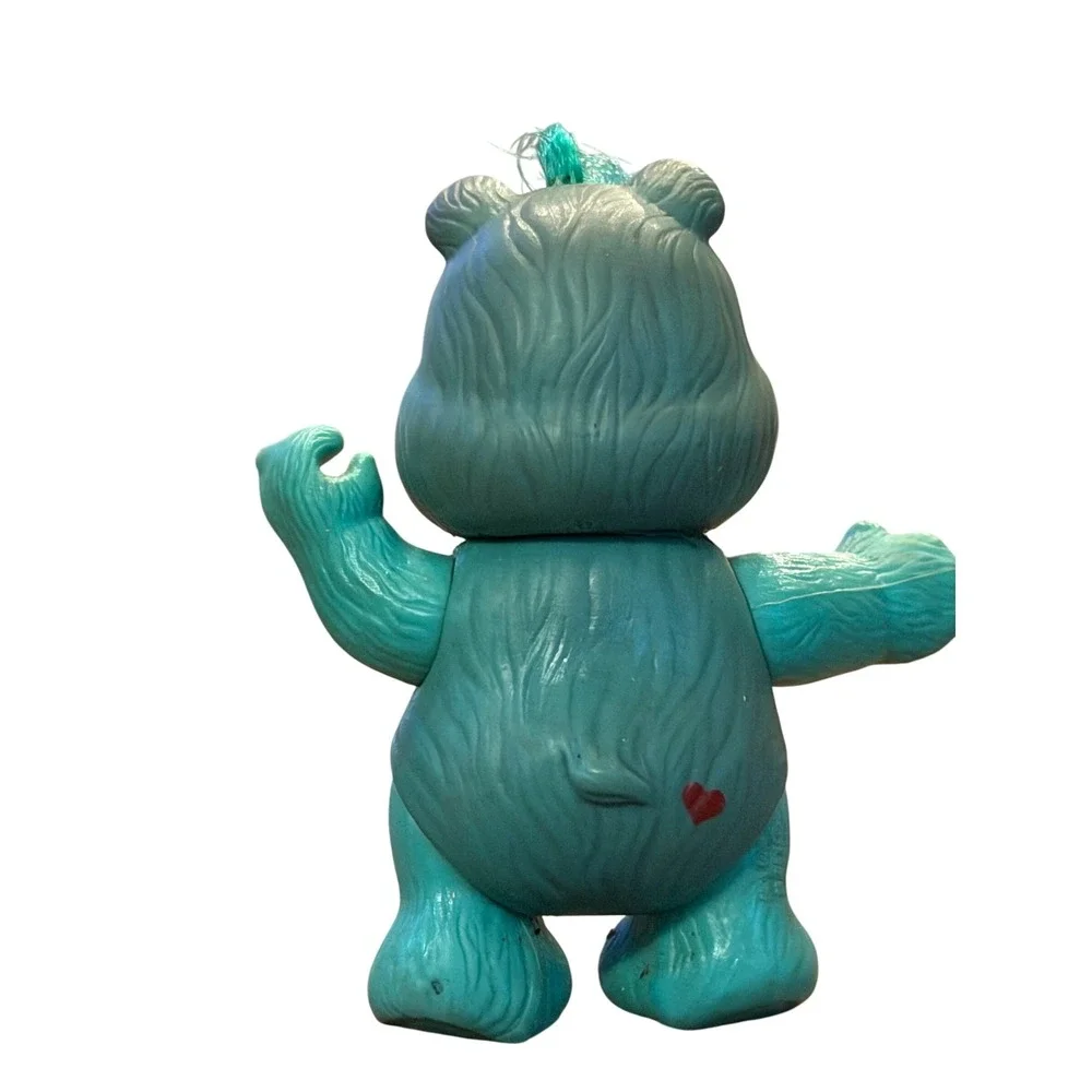Vintage‎ 1983 Care Bears Wish Bear Poseable PVC Figure Kenner Teal Shooting Star